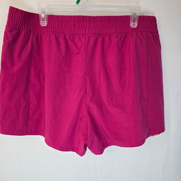Athletic Works Pink Athletic Shorts Size XL - Floral Liner - Picture 2 of 4